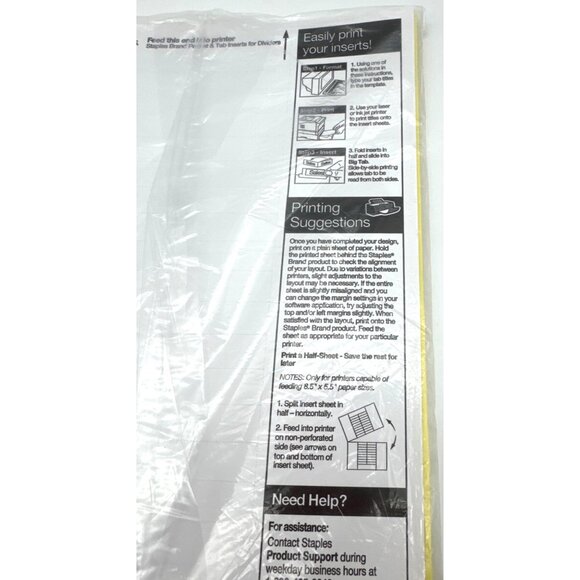 Staples Big Tab Blank Paper Dividers 5-Tab Clear 4/Pack (13515) lot of 2 - Picture 5 of 5